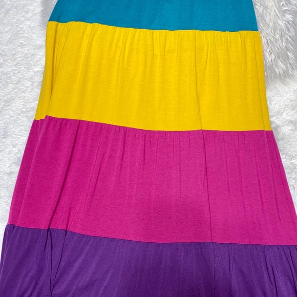 Multicolor maxi dress 💗💜 - Picture 6 of 8